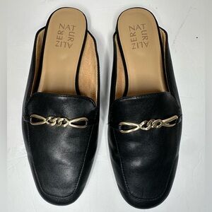 Naturalizer‎ Kayden Black Horsebit Mule Loafer 7W Wide